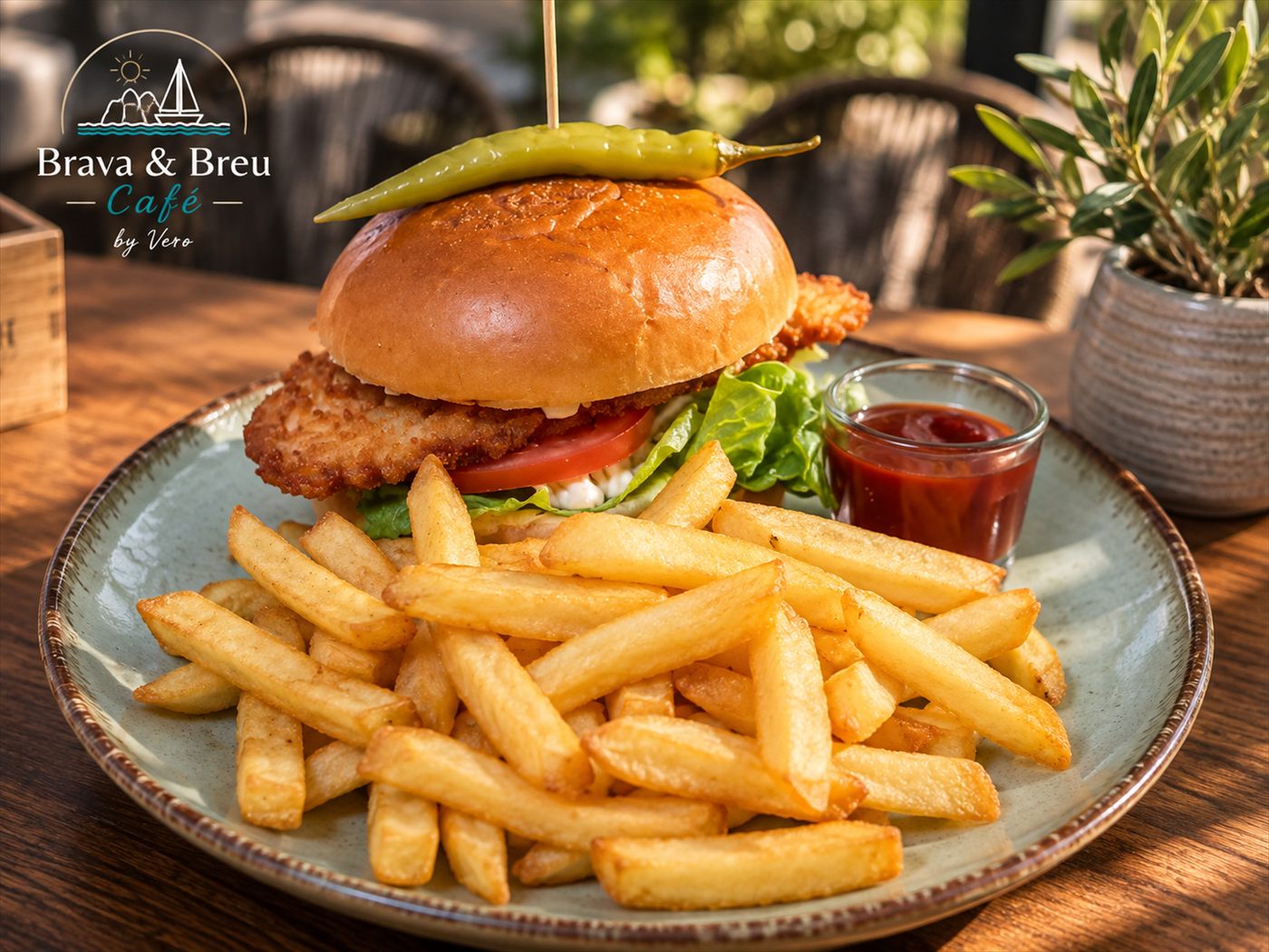 Burger con patatas